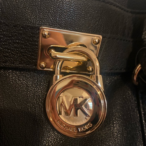 Michael Kors Genuine Leather Hamilton Black Tote.  Brand new never used. - Picture 2 of 5